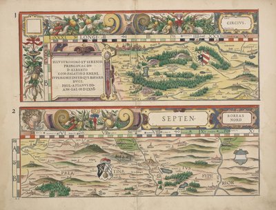 Philipp Apian - Bavarian Maps of 1568 (Plates 1 and 2) by Philipp Apian